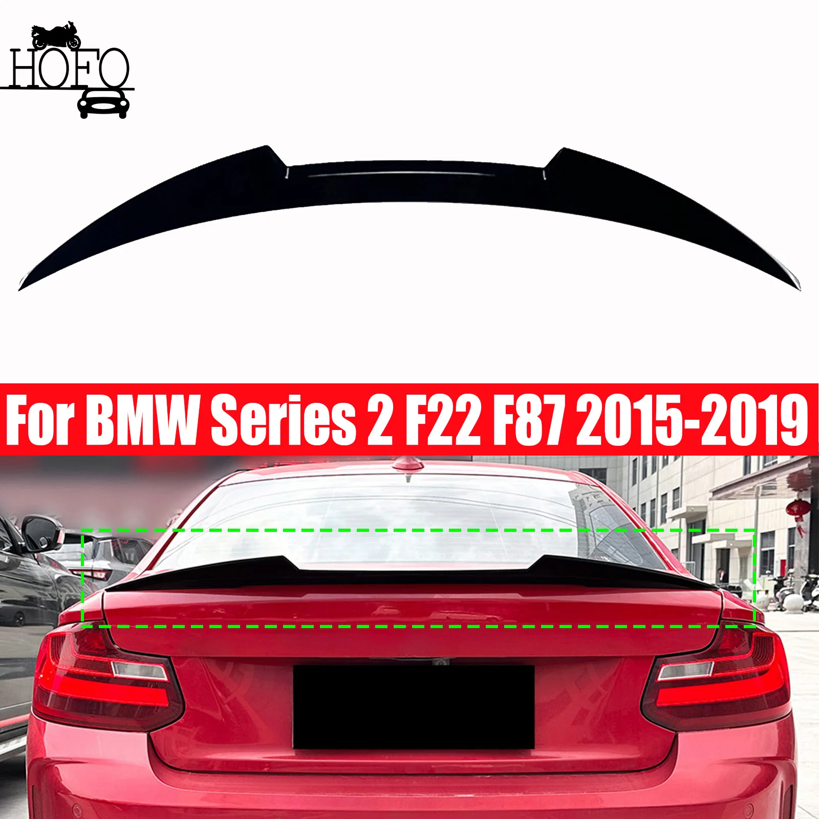 

ar Rear Roof Spoiler Wing Exterior Wing Spoiler Tuning Accessorie Carbon Fiber Look For BMW Series 2 F22 F87 2015-2019