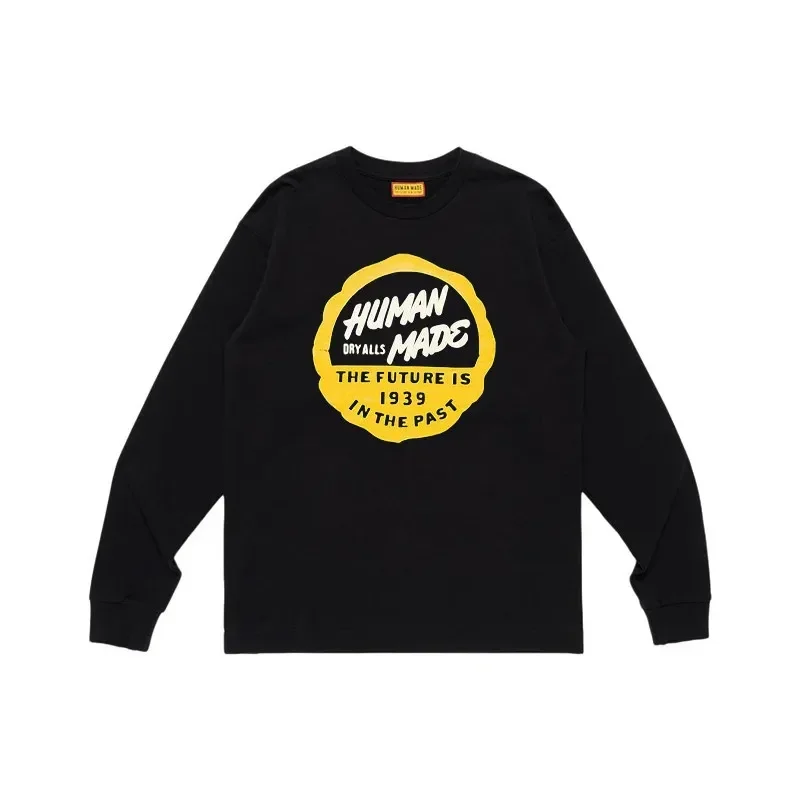 2026 New Human Made Logo Graphic L/S Tee Relaxed Fit Unisex Streetwear