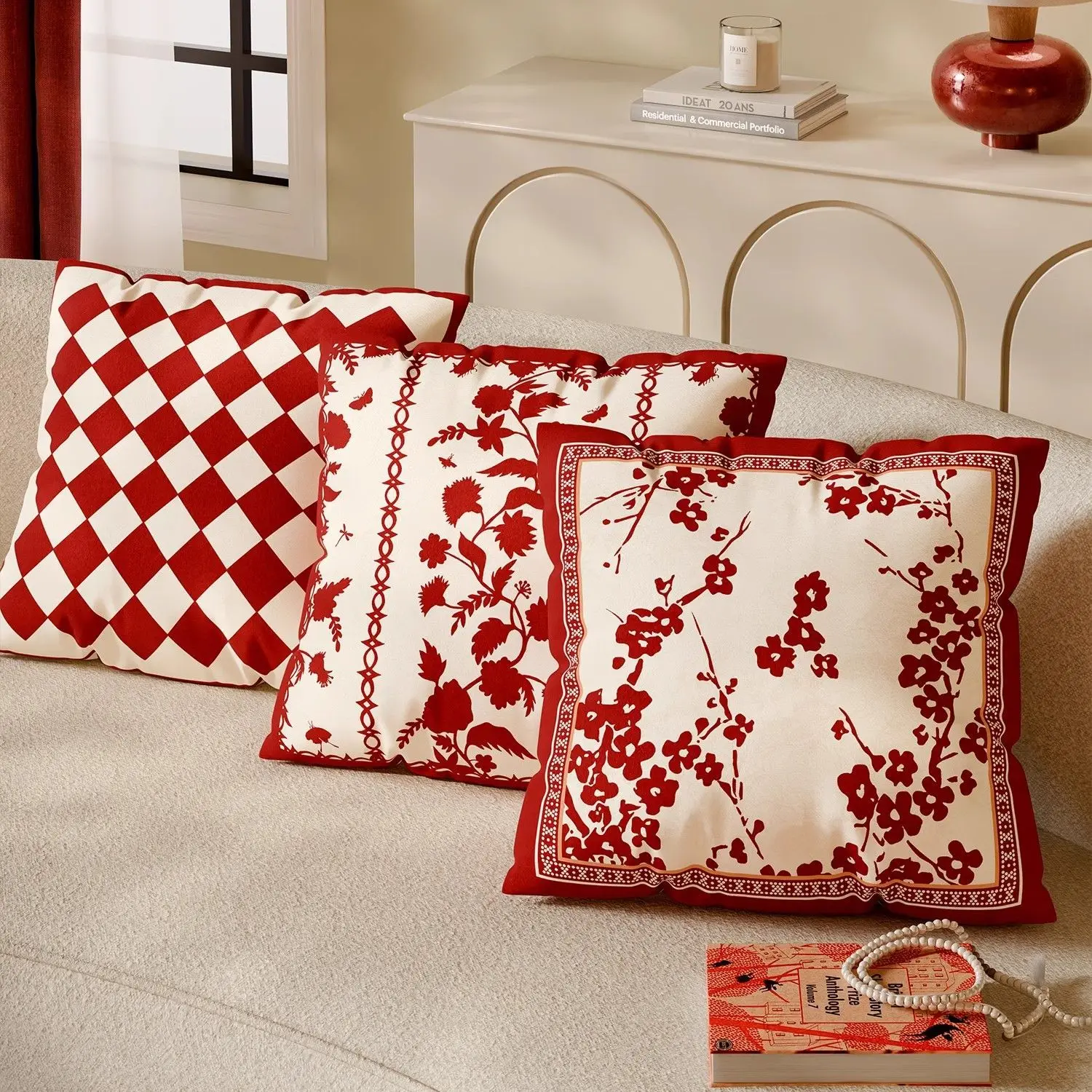 

New Year's Sofa, Living Room Pillow, Wedding Red Pillowcase, Wedding Celebration, Light Luxury, High-End Cushion