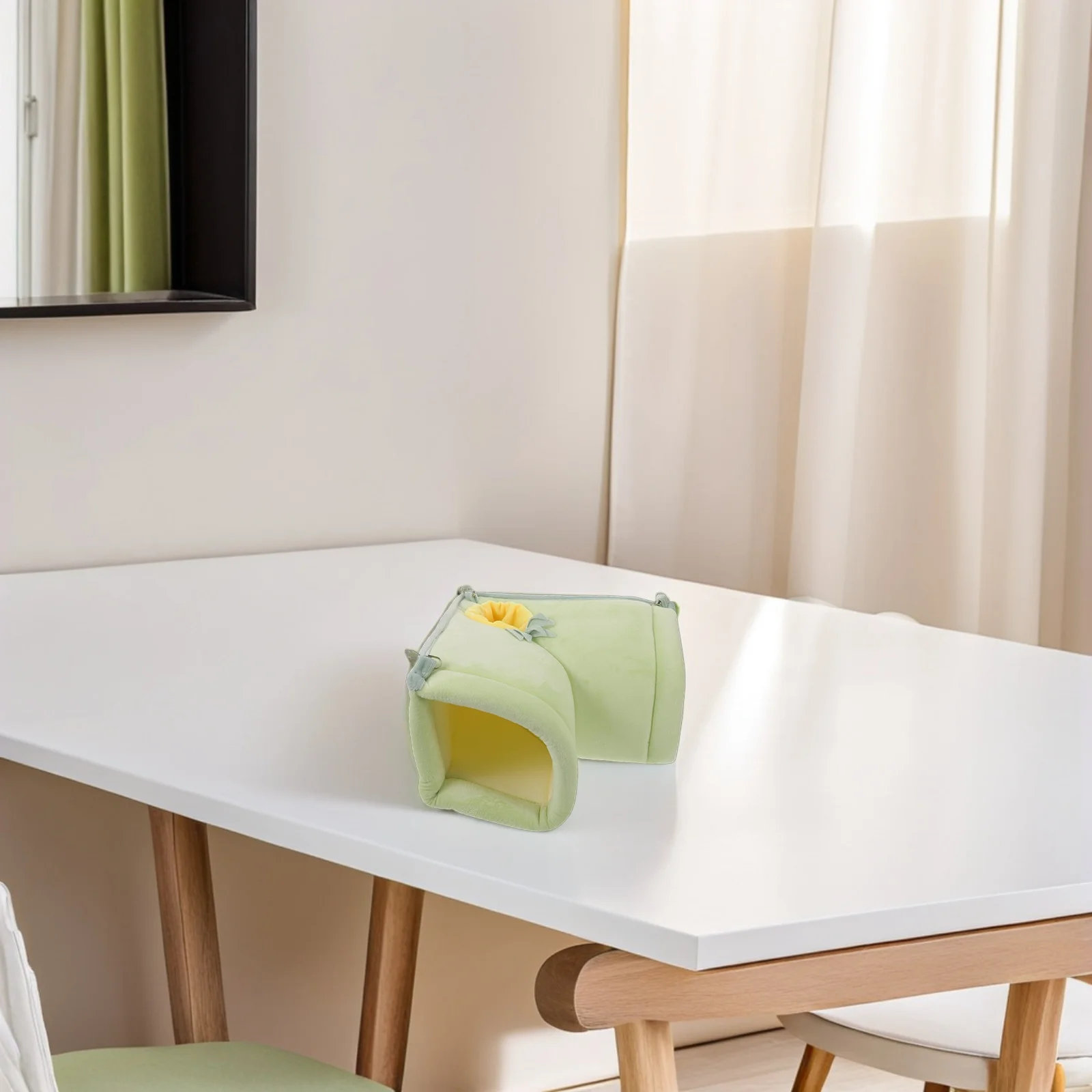 

Pet Hammock Bed Corner Right Angle Tunnel Semi-Enclosed Nest for Small Animals Rabbits Hamsters Ferrets Mice Rat Cage Hideout