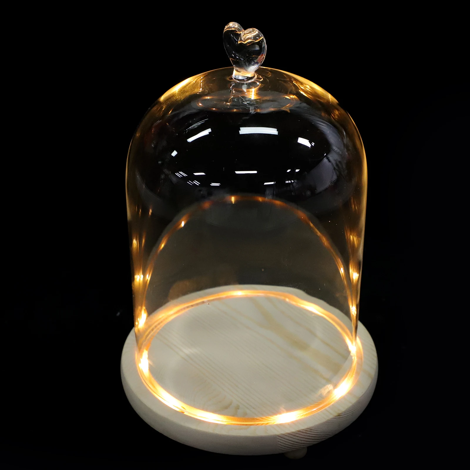 

Creative Glowing Hand Decor Romantic Glass Dome Ornament Valentine'S Day Present Exquisite Couple Hand Adornment Home