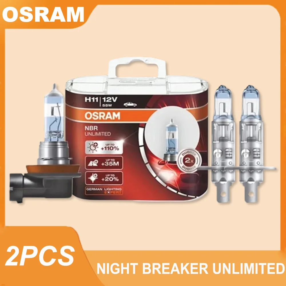 

OSRAM Ночной выключатель UNLIMITE H7 H11 H4 H1 H3 HB3 HB4 12 В 55 Вт + 110% Ярко-белая Автомобильная фара 3600K дальний/ближний свет Оригинал Halog