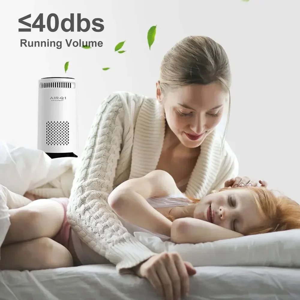 Xiaomi Mijia Portable Air Purifier Negative Ion True HEPA Filter Air Cleaner Home Smoke Pollen Quiet Deodorizer for Office Room