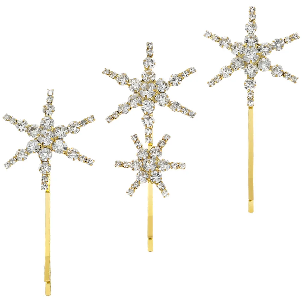 

1 set Hair Clips Stelleroid Star Decorative for Women Teens Girls Shiny Charm Birthday Festival Wedding Party Accessory