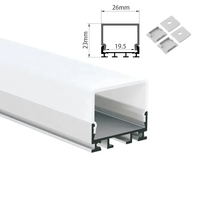 23x26mm Surface Mounted Aluminum Profile Ceiling Indoor Led Strip Light Channel Extrusion Linear Light