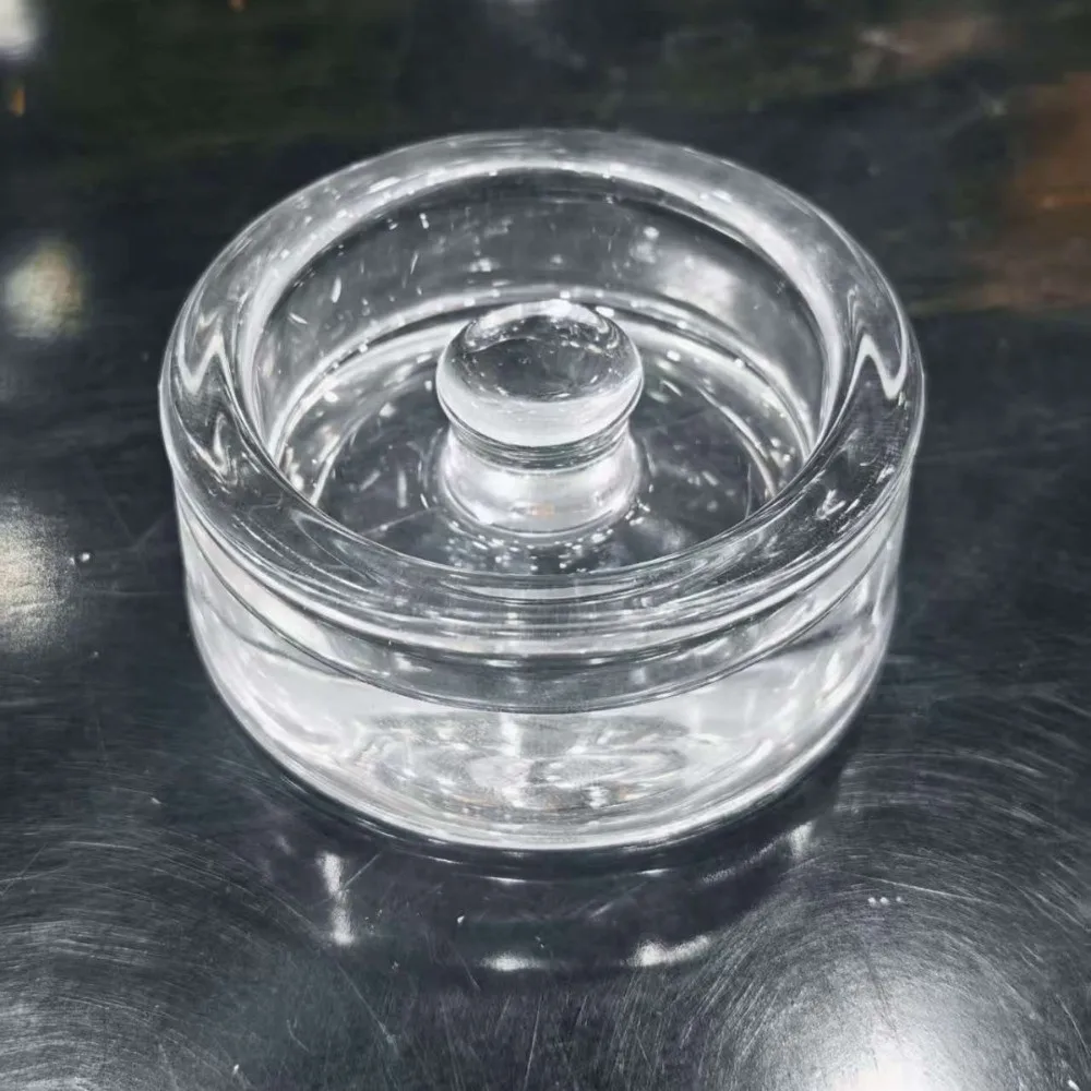 Transparent Fermentation Glass Weights with Handle Round Sealed Storage Container Lid Heavy Wide Mouth Mason Jar Lid