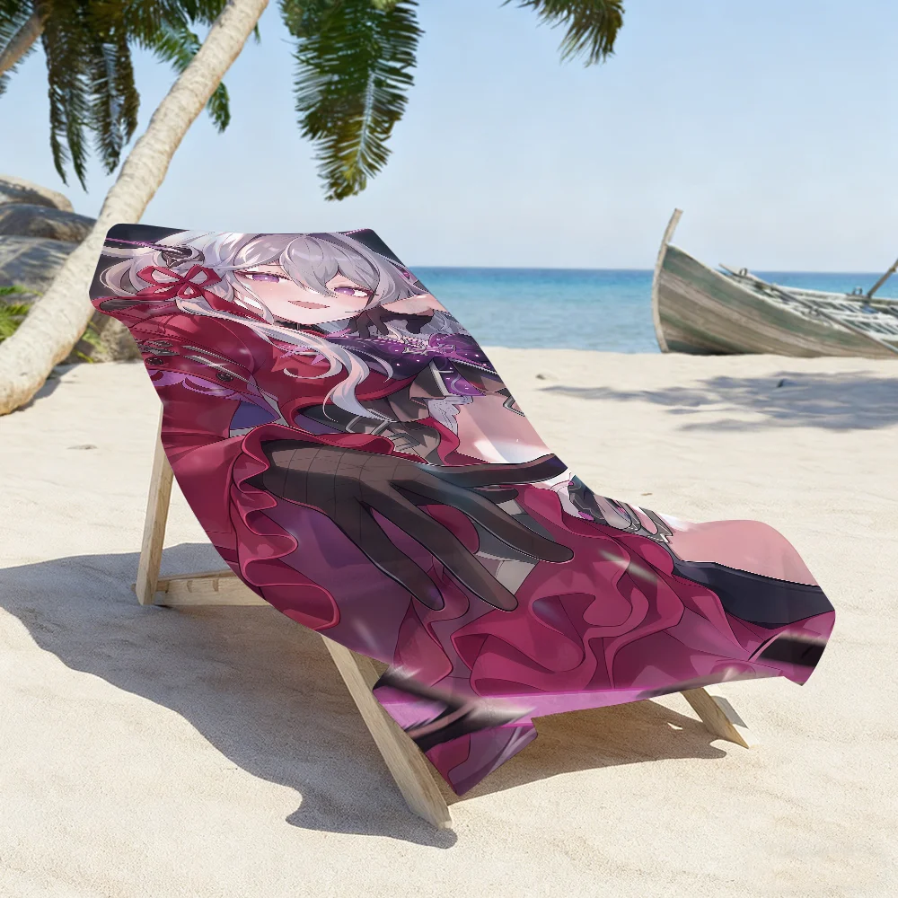 Game Thelema Nutriscu Honkai Impact 3rd Towel Sports Quick Dry Travel Camping Gear Sandproof Soft Light Large Beach Towel