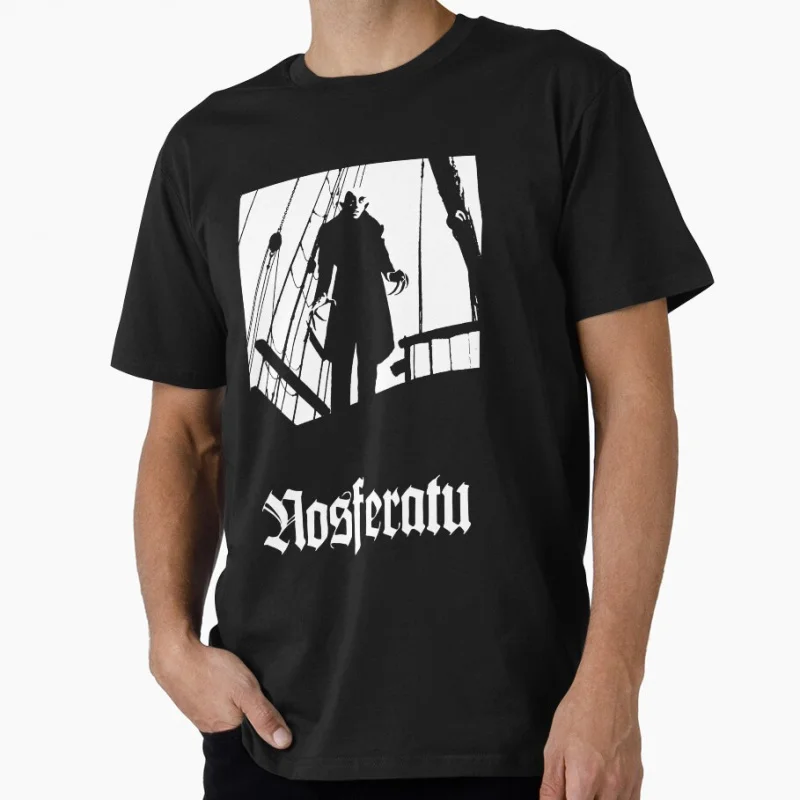 

80s Gothic Horror movie Nosferatu 0928 Vampire Scary Halloween Gift T shirt Large size Tops 100% cotton printed Clothes