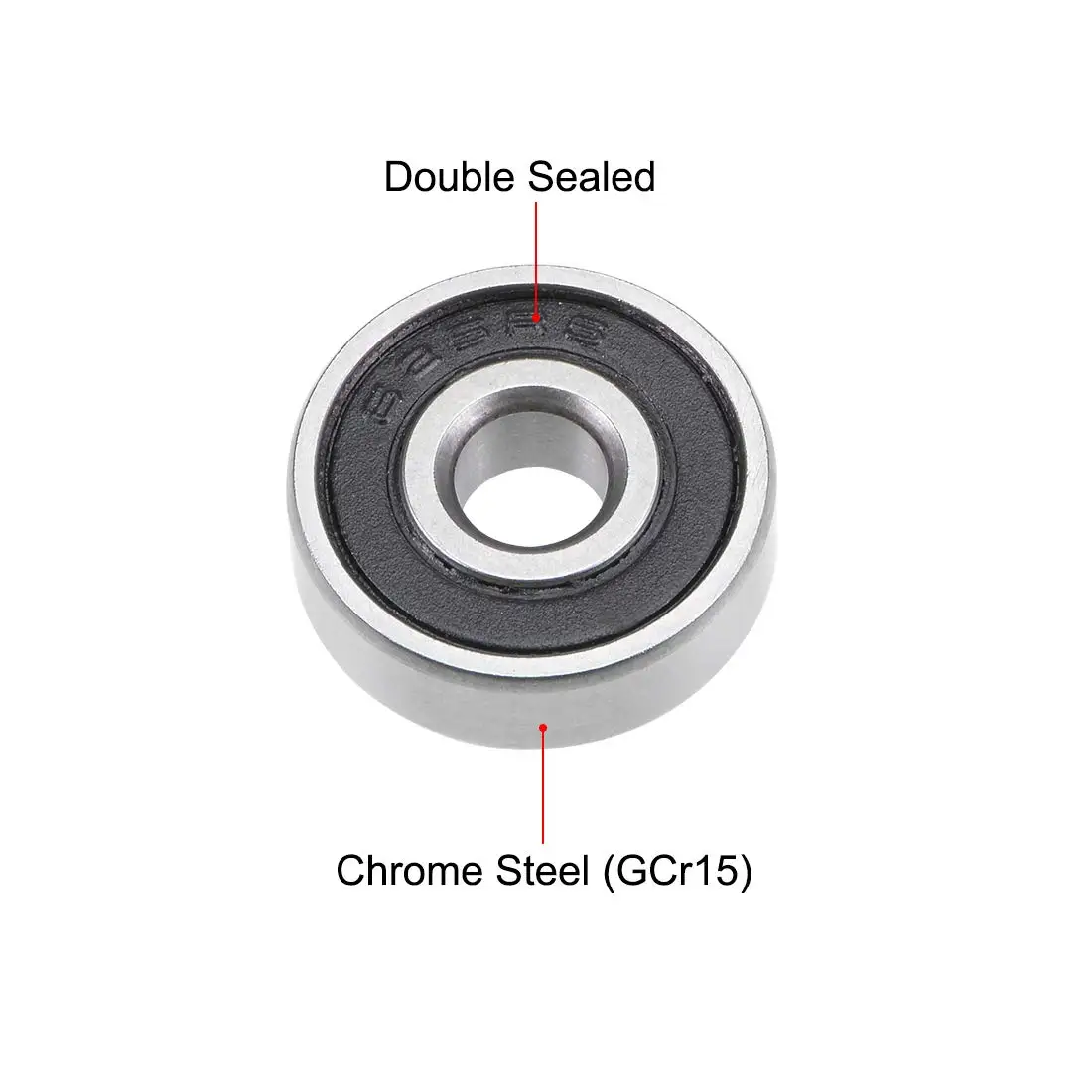 10Pcs 625RS Deep Groove Ball Bearings Bore 5mm 625-2RS Roller Wheel Lubricated Sealed Bearing for 3D Printer Parts