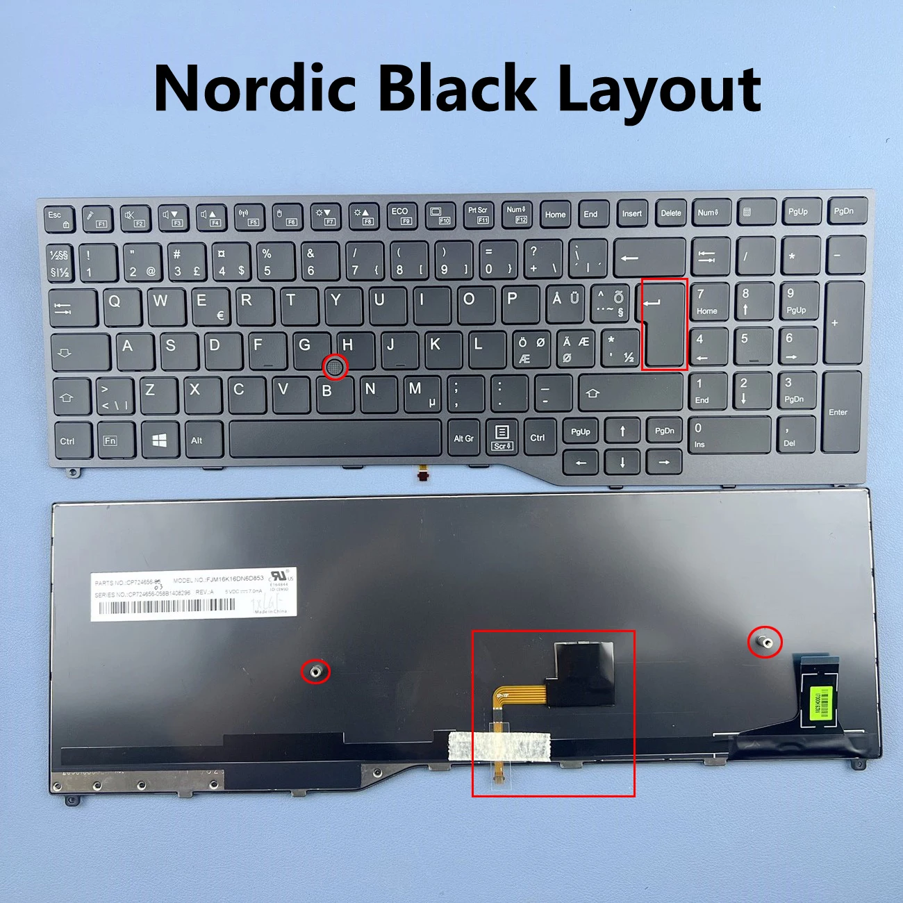US-Int/UK/Nordic/CHN Backlit&NoBacklit Laptop Keyboard For Fujitsu U759 E459 U757 E558 Lifebook E559 E458 U758 Series