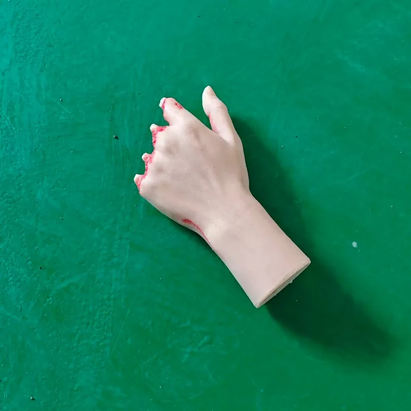 Silicone Trauma Hand Model, Simulated Amputated Palm Prop, Laceration & Battle Wound Simulator for Medical Education Training