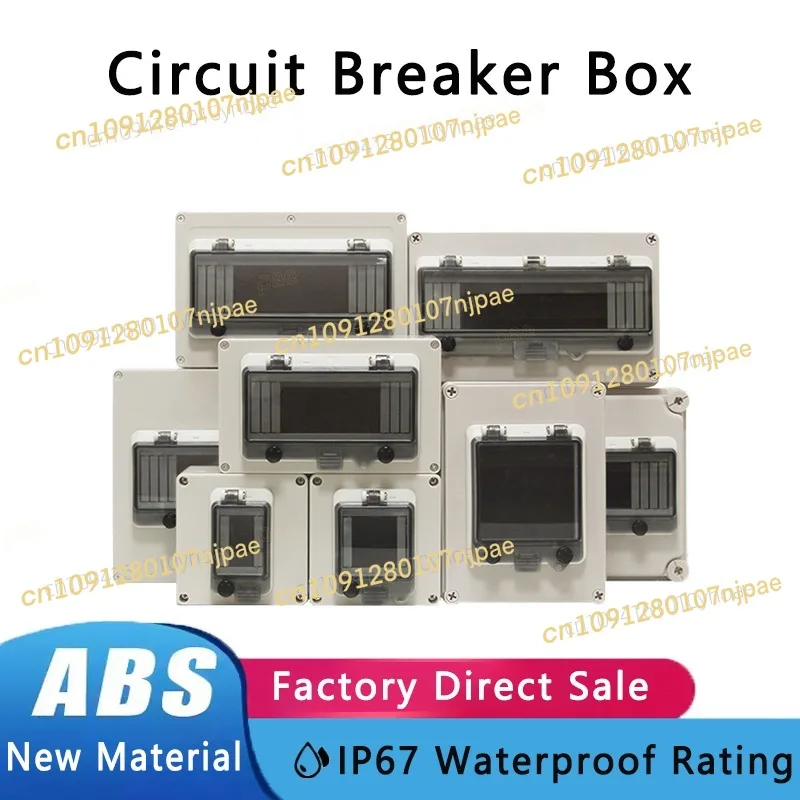 

Автоматический выключатель Электрическая распределительная коробка 2/3/4/5/6/8/10/12/13/16/18-контактный IP66 Водонепроницаемый ПК ABS пластик MCB Распределительная коробка питания