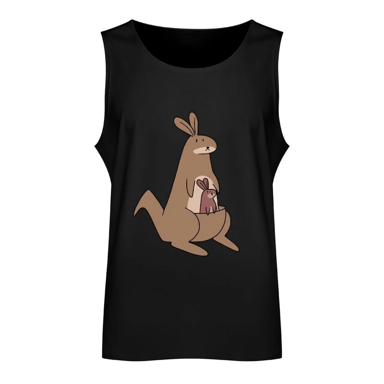 Mama and Baby Kangaroo Tank Top male top Vest male gym wear men