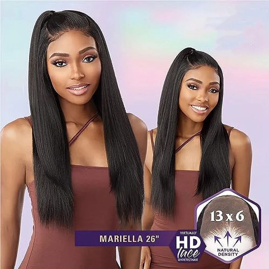 

13x4 Парики фронта шнурка Человеческие волосы 28 дюймов Прямые HD Прозрачные парики фронта шнурка Человеческие волосы Предварительно выщипанные Натуральный цвет Плотность 200