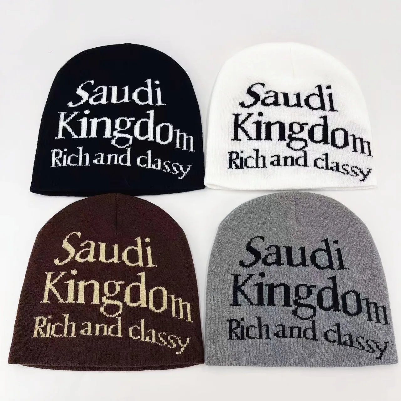 

Retro Knitted Winter Beanie - Unisex Baggy Cold-Proof Hat with Letter Print for Men & Women Casual Simple New