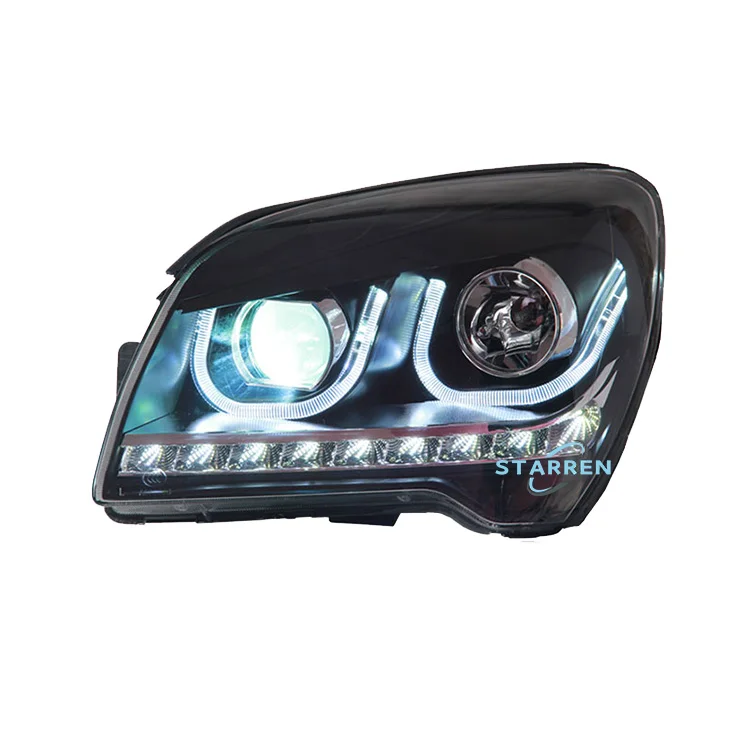 عالية الجودة اكسسوارات السيارات DRL Hid ثنائية زينون العلوي رئيس مصباح LED المصابيح الأمامية لكيا سبورتاج 2007-2013 #3