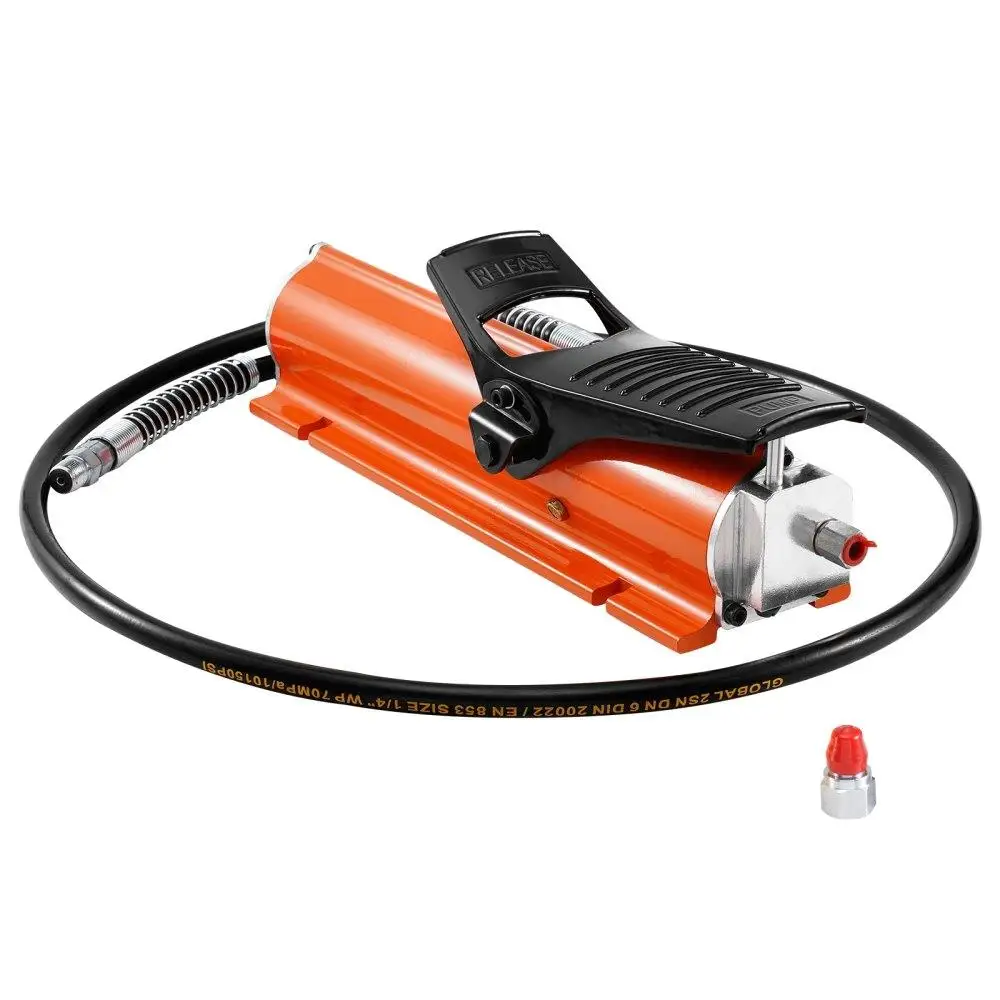 

10,000PSI Air Hydraulic Pump, 0.18 Gal Reservoir, NPT 3/8 in Oil Outlet, NPT 1/4 in Inlet, Metal Shell Air Actuated Treadle