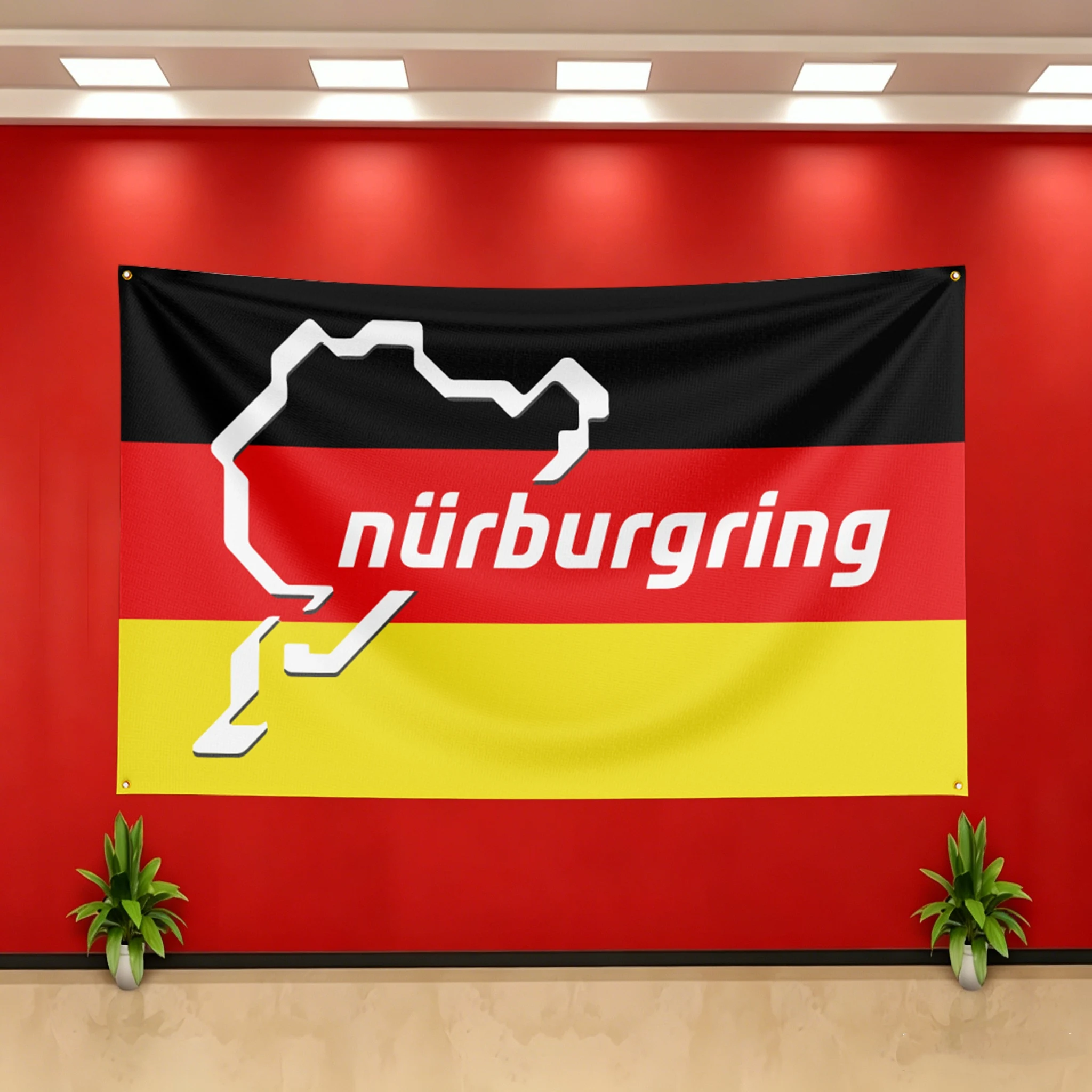 Car Decoration Flag 3x5ft for Nurburgring Fan Banner Bedroom Living Room Dorm Garage Wall Decor Tapestry Custom Advertising Flag
