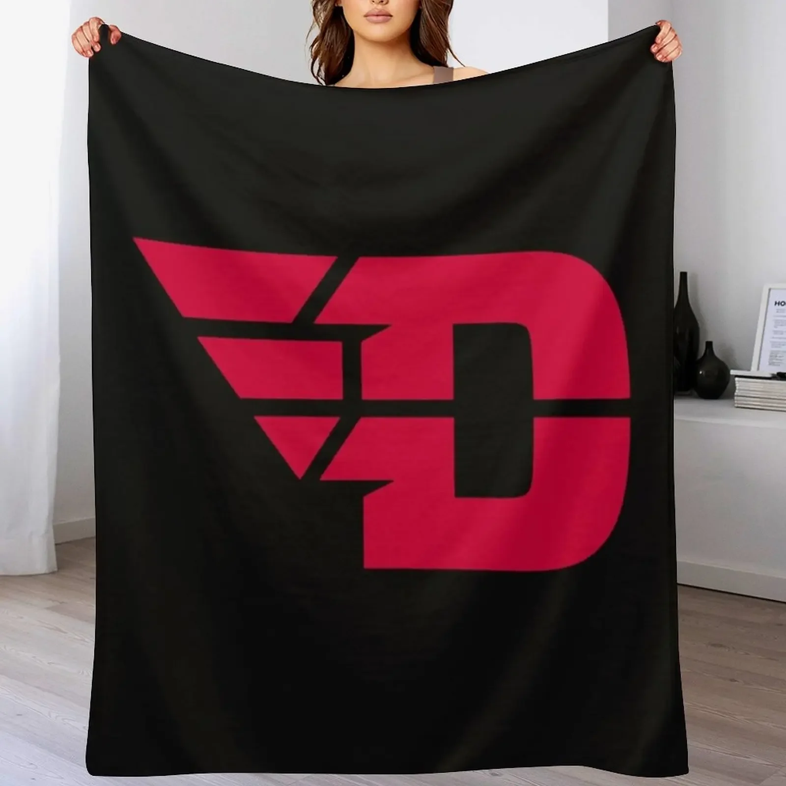 Dayton Flyers Throw Blanket valentine gift ideas Furry Comforter Warm Blankets