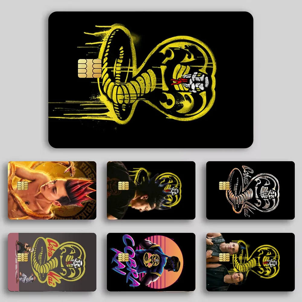 C-Cobra Kai Snake  Stickers Cartoon Decorative Small Waterproof Chip 4PCS Card Sticker New Anti-Scratch