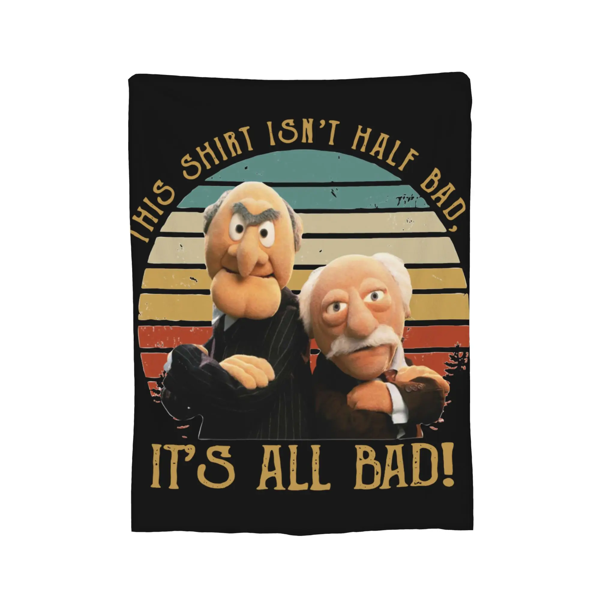 Vintage Statler And Waldorf Muppet Show Fan Gift Blanket Fuzzy Throw Blankets Bedroom Sofa Decoration Soft Warm Bedsprea