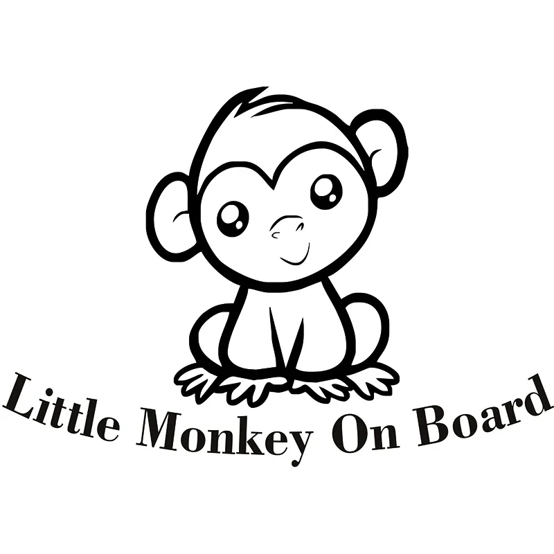 15 * 10.3cm Little Monkey Cute, Fun, and Fashionable Design Window Bumper Motorcycle Accessories Vinyl Car Sticker