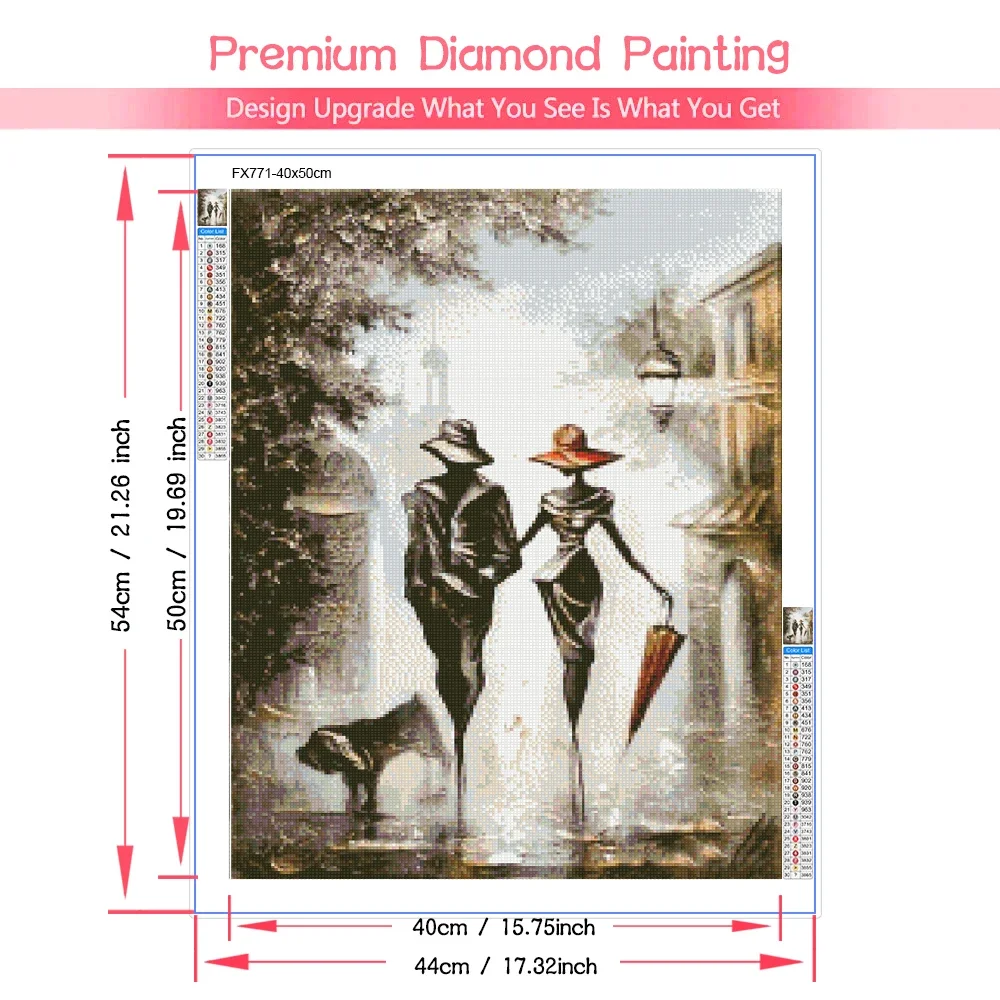 Pieno quadrato/rotondo 5D pittura diamante fai da te coppia romantica diamante ricamo mosaico punto croce Kit Art Deco regalo da parete