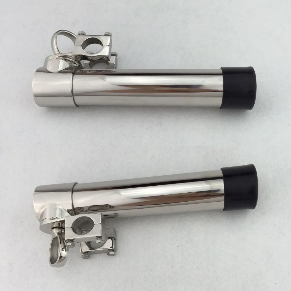 STTL Mirror Polished 316 Stainless Steel Heavy-Duty Fishing Rod Holder Marine-Grade Rust-Proof Construction Boat/Kayak/Rail Moun