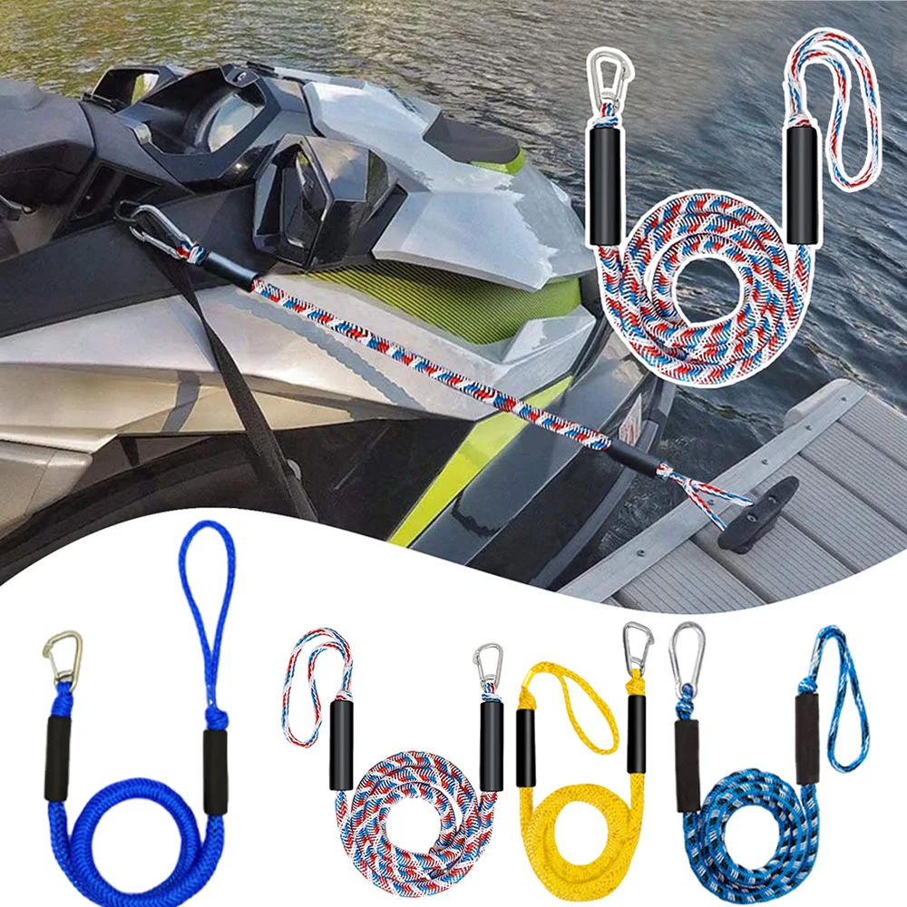 

1.2M Marine Bungee Rope with Hooks Heavy Duty Dock Lines for Boats Kayaks Fishing Watercraft Mooring Fishing Boat Cords Surfing