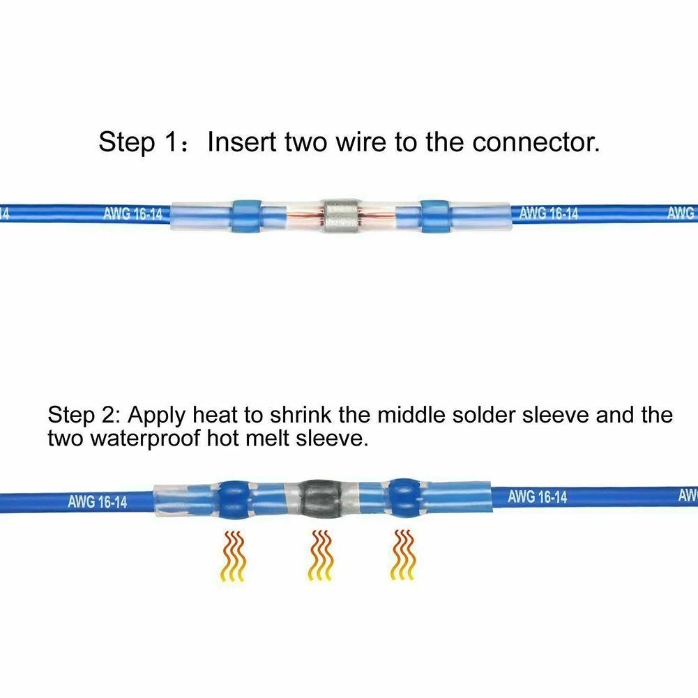 Kit de conectores de fio de vedação de solda impermeável, tubo termorretrátil, conectores isolados, 400pcs