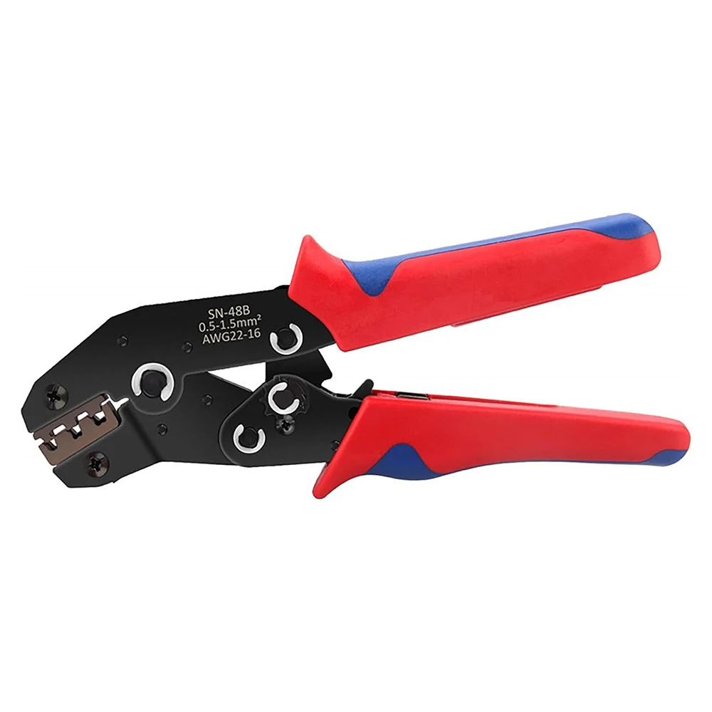 SN-48B Crimp Plier with Ergonomic Handle for Electrical Wiring Connectors Self-Adjustable Ratchet Crimping Tool Easy to Use