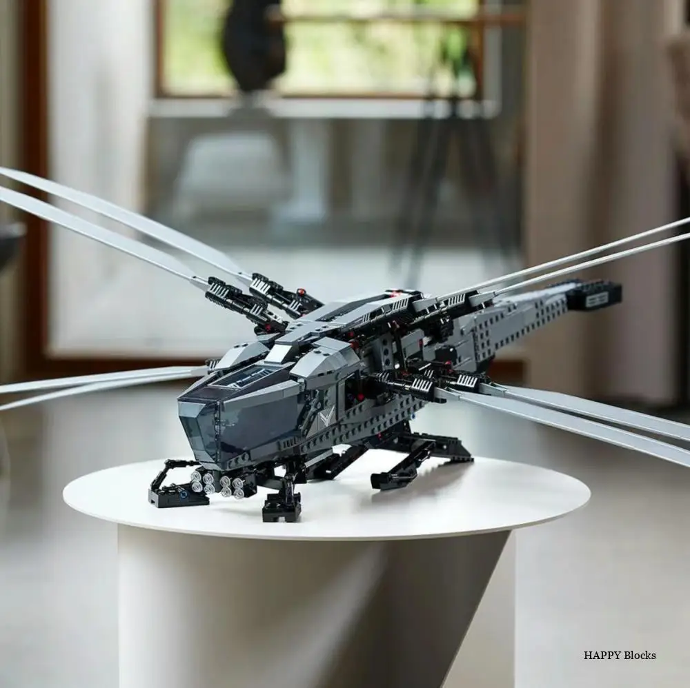 MOC 1369PCS  Inventor Dune Atreides Royal Ornithopter Helicopter Building Blocks Construction Bricks Set Toy Children Party Gifs image 3