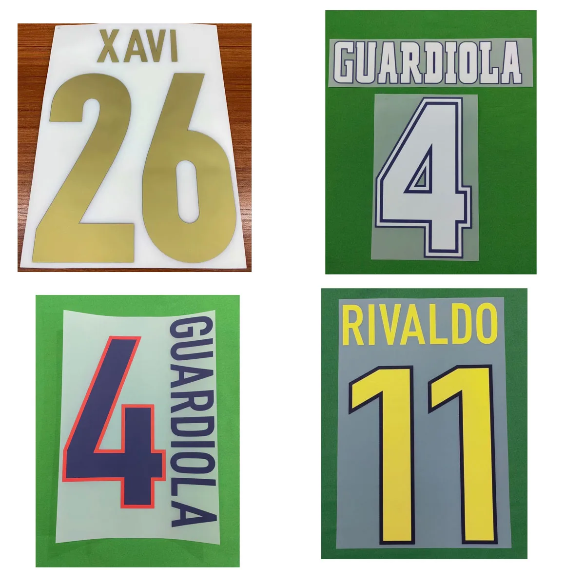 Retro Soccer Nameset Printing CUSTOMIZE NAME NUMBER Heat Transfer Soccer Patch Badge