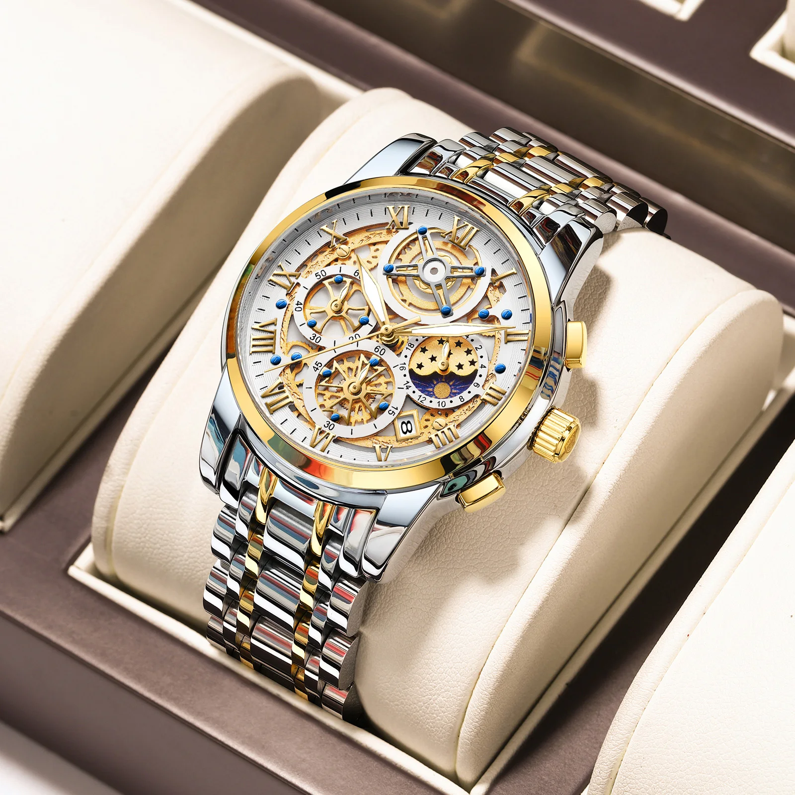 

LIGE Роскошные модные мужские часы, водонепроницаемые светящиеся мужские наручные часы с датой, хронограф из нержавеющей стали, кварцевые мужские часы Reloj