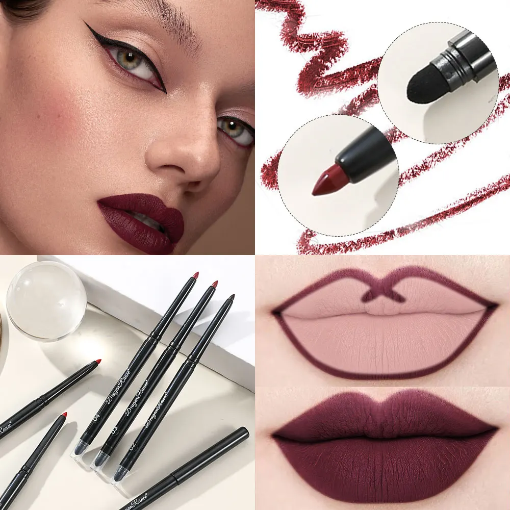 Matte Lip Liner for Easy Contouring, Waterproof and Sweat-Proof, Versatile for Daily Use, Long-Lasting, Fine and Non-Smudging, a Must-Have Lip Liner for Beginners