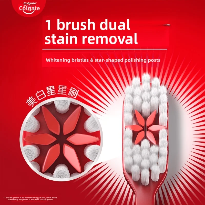 Colgate Star Shape Premium Gentle Bristles Adult Household Large Quantity Daily Oral Care
