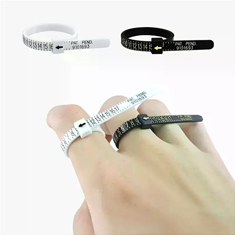 US/UK/EU/HK/JP/KR/IN Ring Sizer Finger Gauge Measure Ruler Scale Plastic Jewelry Sizing Measuring Tool For Jewelry Shop And Home