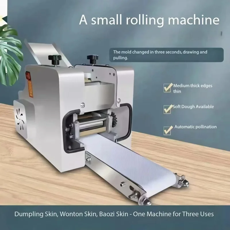 Automatic Desktop Dumpling Tortilla Samosa Skin Making Machine Full Stainless Steel High Capacity 60 Pcs/Min