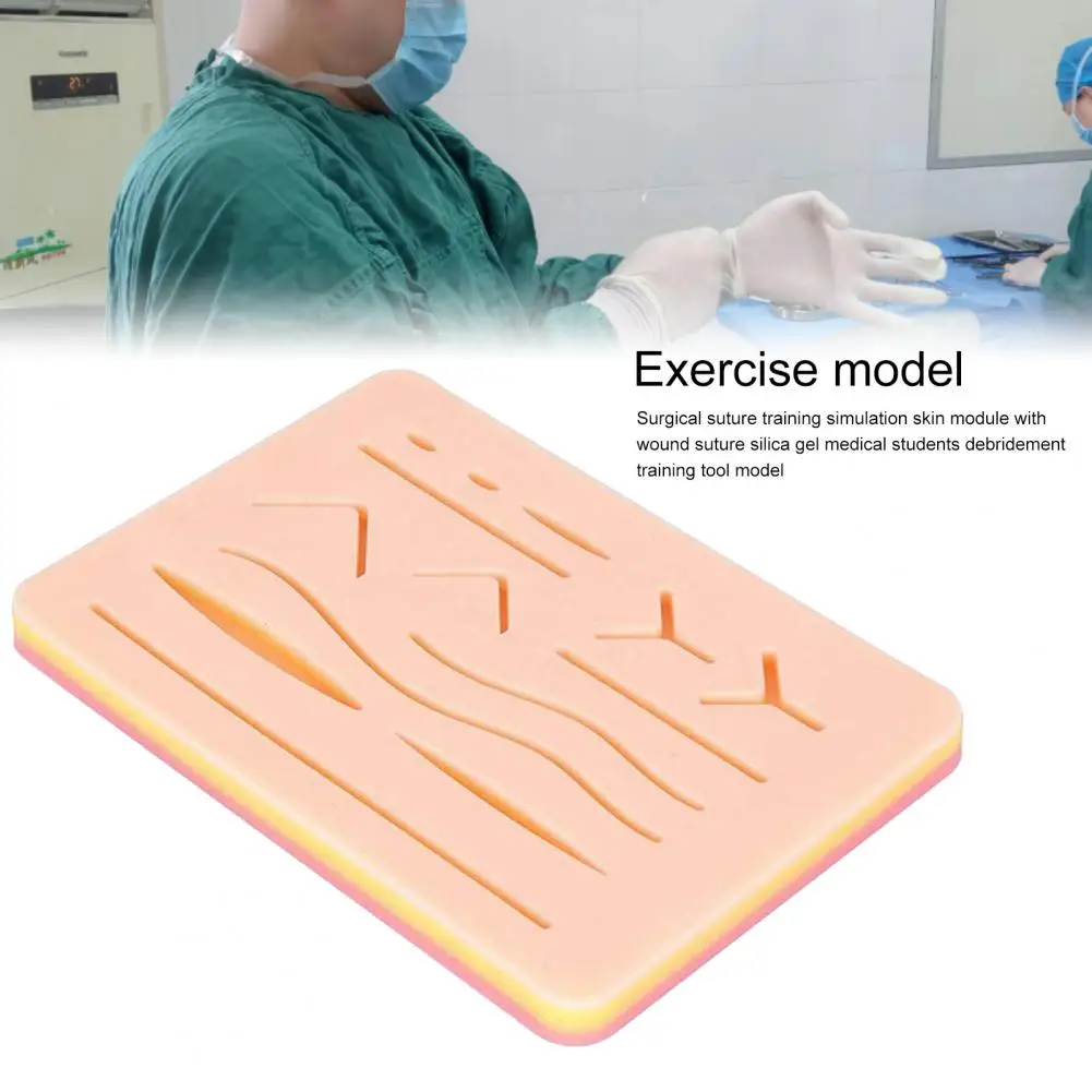 Wound Suture Practice Pad  Healthy Realistic Safe  Students Debridement Simulation Skin for Hospital