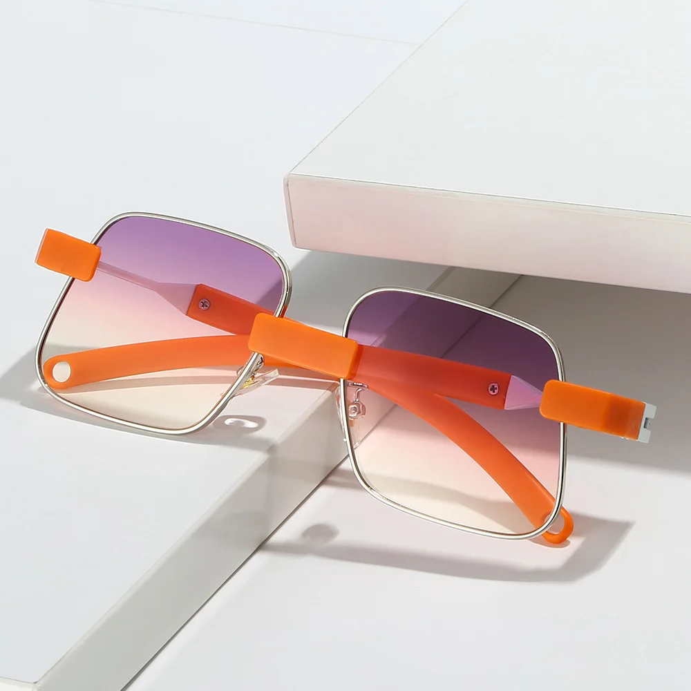 موضة جديدة خمر النظارات الشمسية للرجال العلامة التجارية مصمم ريترو مربع UV400 نظارات شمسية الذكور شعبية الملونة نظارات Gafas دي سول