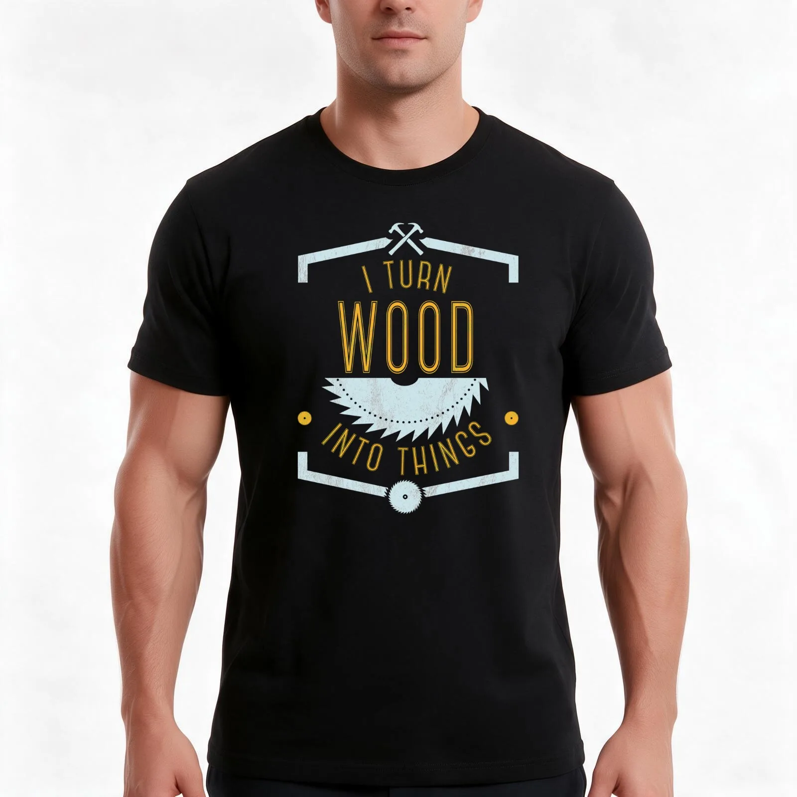Woodworking sawdust for woodworker and wood lovers T-Shirt, Summer Casual Cotton Tee, Oversized Streetwear Tops, 100% Cotton