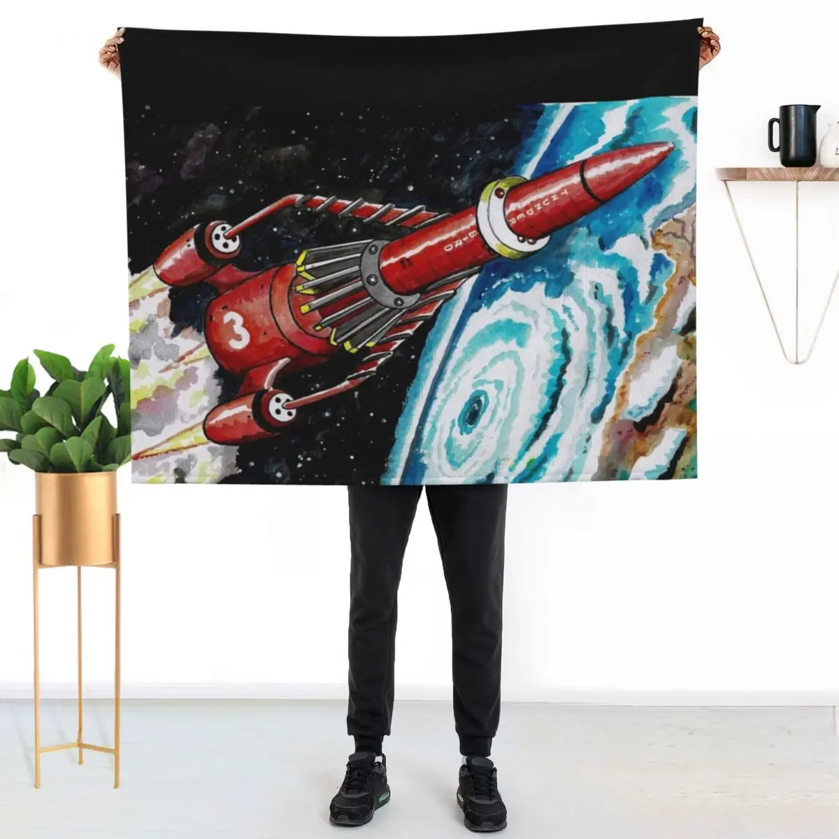 

Thunderbird 3 from Thunderbirds Throw Blanket Spring Fall Cozy Throw Blanket for Couch
