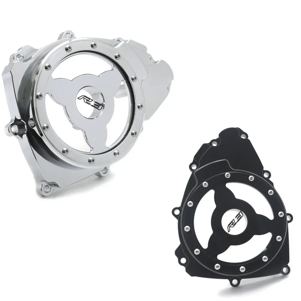 

Clear Left Stator Magneto Engine Cover For Yamaha 2015-2021 YZF-R3 2020-2022 MT-03 Aftermarket Chrome/ Black