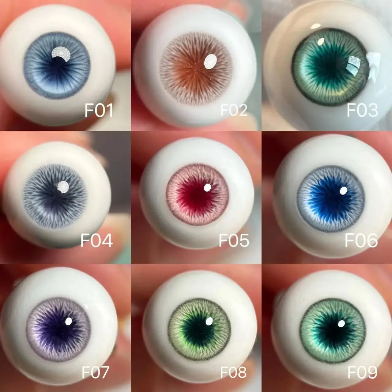 Doll Eyes 8/10/12/14/16/18mm for 1/3 1/4 1/6 Bjd Doll Plaster Eyeball Handmade Girl Toys Dress Up Play House Doll Accessories