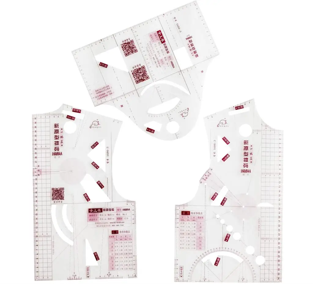 1:3 design de moda régua pano design escola estudante teching vestuário desenho templete vestuário protótipo réguas