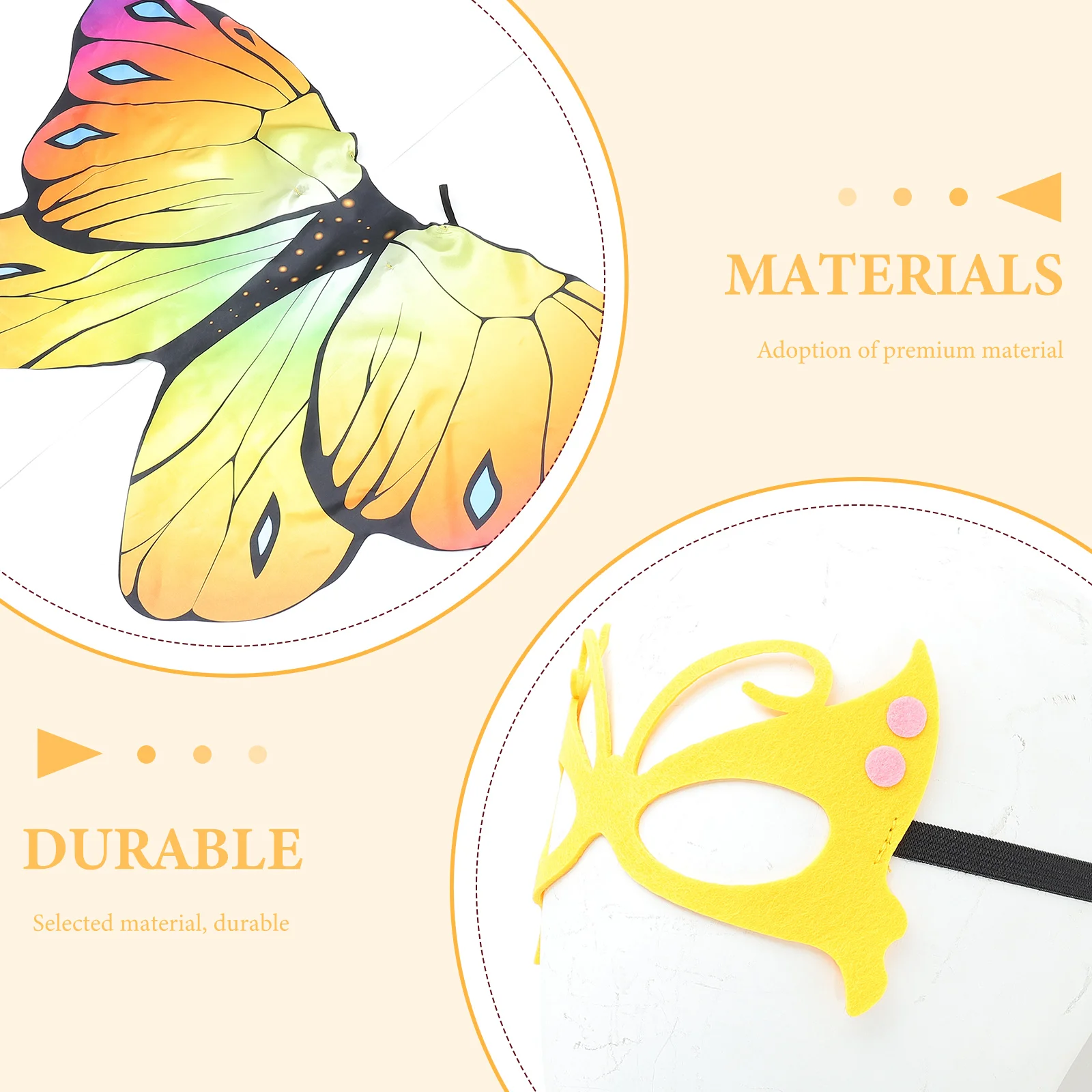 1 Juego de capa con alas de mariposa, disfraz de actuación, vestido de Cosplay, traje para chico, ropa de fiesta para niña, decoración para niños, ropa diaria de escenario Premium