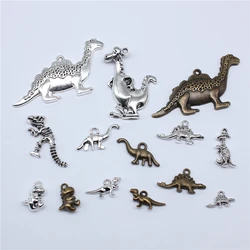 10pcs Charms Dinosaur Brontosaurus Tibetan Bronze Silver Color Pendants Antique Jewelry Making DIY Handmade Craft