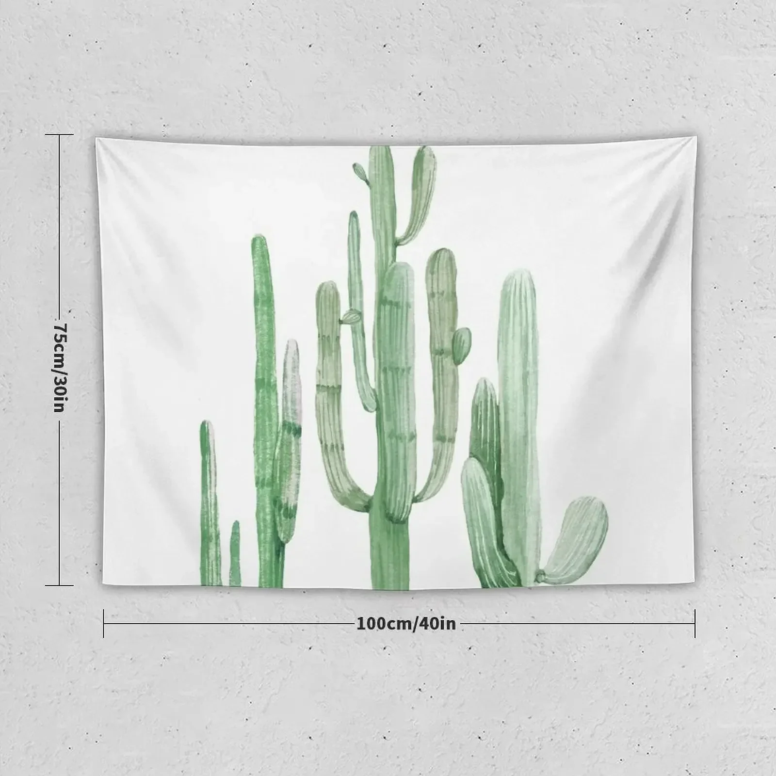 Pretty Cactus Green and White Desert Cacti Wall Art Three Amigos Tapestry Decoration Home Mushroom Decorations For Room Tapestry