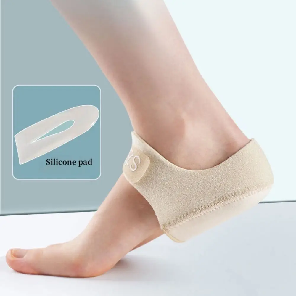 Soft Silica Gel Heel Cover Cushioning Washable Heel Shock Absorbers Footcuff Warm Foot Arch Pads Male