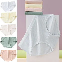 1pcs Girl Sexy Solid Color Underwear Student Cute Mid-Rise Waist Briefs Breathable Soft Female Lingerie Bow Decoration